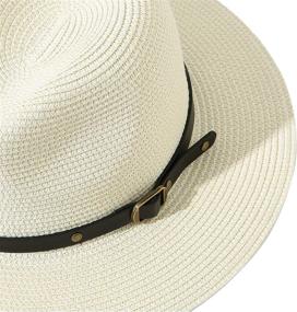 img 1 attached to 🌞 Lanzom Unisex Summer Floppy Beige Hats & Caps – Ultimate Boys' Accessories for Sun Protection