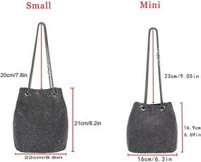 img 3 attached to 💎 Ayliss Women's Full Rhinestones Mini Crossbody Bag - Shinny Bling Clutch Purse Handbag