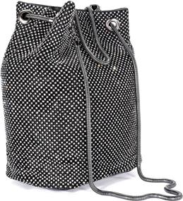 img 4 attached to 💎 Ayliss Women's Full Rhinestones Mini Crossbody Bag - Shinny Bling Clutch Purse Handbag