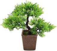 🌿 gtidea artificial bonsai tree: realistic fake greenery for office, home decor and aquariums (10.63 inch) логотип