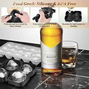 img 1 attached to 🧊 2 Pack Silicone Ice Cube Tray with Lid - Easy-Release Flexible 19-Ice Cube Molds - Stackable Freezer Ice Trays for Whiskey, Chilled Drinks, Cocktails, DIY - BPA-Free