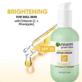 img 1 attached to 🍍 Garnier Pinea-C Brightening Serum Cream Moisturizer with SPF 30 and Vitamin C, Green Labs + Pineapple, with Trial Size Micellar Cleansing Water (In Carton) (Packaging May Vary)