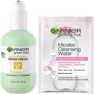 🍍 garnier pinea-c brightening serum cream moisturizer with spf 30 and vitamin c, green labs + pineapple, with trial size micellar cleansing water (in carton) (packaging may vary) logo