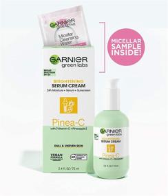 img 3 attached to 🍍 Garnier Pinea-C Brightening Serum Cream Moisturizer with SPF 30 and Vitamin C, Green Labs + Pineapple, with Trial Size Micellar Cleansing Water (In Carton) (Packaging May Vary)