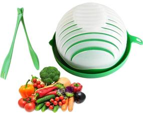 img 4 attached to 5 in 1 Salad Cutter Bowl: Quick and Easy Salad Slicer Chopper, Strong and Durable, BPA Free Material