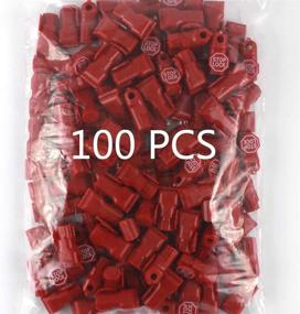 img 2 attached to 🔒 100pcs Plastic Red Peg Hook Locks - Anti-Theft Stop Locks for Retail Security Display Hooks - Retail Pegboard Security Locks for Enhanced Merchandise Protection