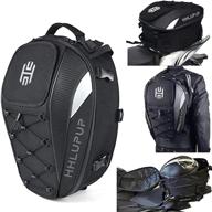 🏍️ motorcycle tail bag seat helmet - waterproof 38l backpack for motorbike helmet & luggage - large capacity dual use bag logo