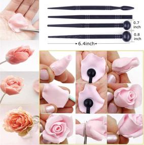 img 1 attached to 🎨 Augernis Polymer Clay Sculpting Tools Set - 28pcs Modeling Clay Tools for Pottery, Rock Painting, Cake Fondant Decoration - Dotting Tools Ball Styluses