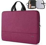 📱 13.3 inch tsa laptop sleeve case: durable business briefcase water resistant for macbook pro, air, hp dell lenovo notebook - purple red logo