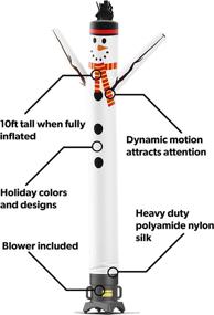 img 2 attached to LookOurWay Snowman 10Ft Tall Air Dancers Inflatable Tube Man Complete Set With 1/2 HP Sky Dancer Blower