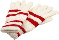 soft striped winter insulated gloves logo