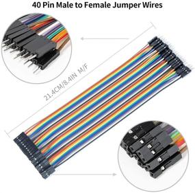 img 1 attached to 🔌 REXQualis 120pcs 20cm Breadboard Jumper Wires Dupont Wire Kit - 40pin Male to Female, Male to Male, Female to Female for Arduino, DIY, Raspberry Pi 2 3