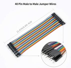 img 3 attached to 🔌 REXQualis 120pcs 20cm Breadboard Jumper Wires Dupont Wire Kit - 40pin Male to Female, Male to Male, Female to Female for Arduino, DIY, Raspberry Pi 2 3