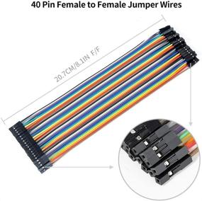 img 2 attached to 🔌 REXQualis 120pcs 20cm Breadboard Jumper Wires Dupont Wire Kit - 40pin Male to Female, Male to Male, Female to Female for Arduino, DIY, Raspberry Pi 2 3