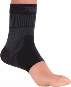 img 3 attached to 🏃 Zensah Ankle Support - Compression Ankle Brace for Running & Sports - Helps with Sprains, Tendonitis & Pain