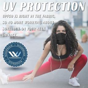 img 1 attached to 🧣 UV Protection Unisex Sun Scarf: Reusable Face Cover Balaclava, Neck Gaiter