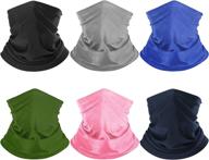 🧣 uv protection unisex sun scarf: reusable face cover balaclava, neck gaiter logo