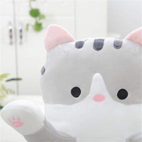 img 2 attached to 😺 Shangman Lovely Plush Cat Doll - Cute Cartoon Soft Stuffed Kitten Pillow && Long Throw Sleeping Pillow Doll Toy - Gift for Kids, Girlfriend - Multiple Sizes (Grey, 50cm/19.6in)