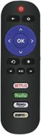 📱 enhanced ir remote rc280 for tcl 4k uhd roku smart led tvs - compatible with multiple models: 28s305 43s405 49s305 49s405 49s325 49s517 32s325 55r617 65c807 55p607 32s305 43s305 50s425 55c807 55s405 55s517 55s403 - netflix & hulu shortcut keys included logo