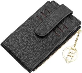 img 4 attached to Stylish Black Women's Handbag & Wallet Set with Zipper and Bling Accents