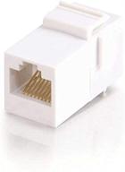 c2g 03677 rj45 (8p8c) keystone coupler insert module - white logo