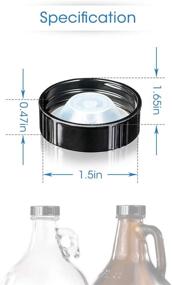 img 3 attached to 🍾 AIEVE Growler Caps, 24 Pack 38mm Poly Seal Screw Caps - Ideal for 1/2 & 1 Glass Gallon Jugs, Gallon Jar, Carboy, Fermenting Jug, Glass Beer Growler, Bottle Caps - Perfect for Home Brewing and Wine Making