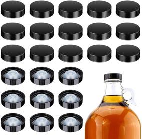 img 4 attached to 🍾 AIEVE Growler Caps, 24 Pack 38mm Poly Seal Screw Caps - Ideal for 1/2 & 1 Glass Gallon Jugs, Gallon Jar, Carboy, Fermenting Jug, Glass Beer Growler, Bottle Caps - Perfect for Home Brewing and Wine Making