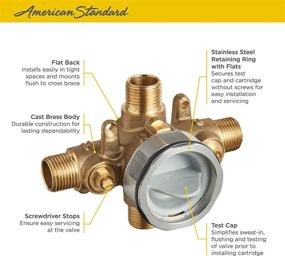 img 2 attached to 💧 Efficient and Versatile: American Standard RU101SS Flash Shower Rough-in Valve with Universal Inlets and Outlets and Convenient Screwdriver Stops (Unfinished)