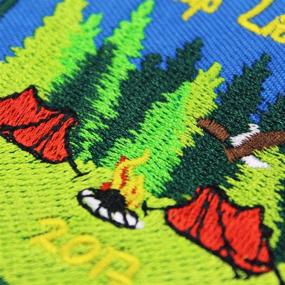 img 1 attached to 🏕️ Embroidered Camp Liberty Patch - Iron On/Sew On Emblem Applique