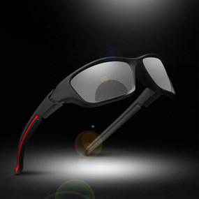 img 2 attached to Enhanced Vision: Transition Photochromic Bifocal Reading Glasses for Men and Women, Square Sports Sunglasses Readers 0~+4.00