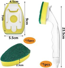 img 3 attached to 🧽 1 Dish Wands and 15 Pack Dish Refills: Ultimate Kitchen Cleaning Sponge Set