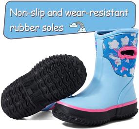 img 2 attached to PENNYSUE Toddler Neoprene Boots: Stylish Unisex Shoes for Girls and Boys, Perfect for Outdoor Adventures