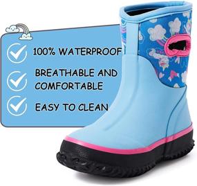 img 3 attached to PENNYSUE Toddler Neoprene Boots: Stylish Unisex Shoes for Girls and Boys, Perfect for Outdoor Adventures