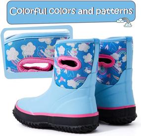 img 1 attached to PENNYSUE Toddler Neoprene Boots: Stylish Unisex Shoes for Girls and Boys, Perfect for Outdoor Adventures