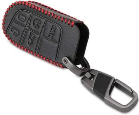 img 4 attached to 🔑 Car Key Cover Cases - Perfect Fit for Jeep Grand Cherokee, Dodge Challenger, Charger, Dart, Durango, Journey, and Chrysler 300