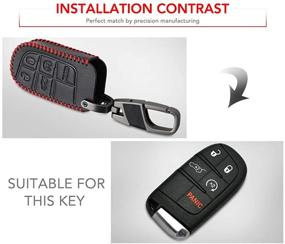 img 1 attached to 🔑 Car Key Cover Cases - Perfect Fit for Jeep Grand Cherokee, Dodge Challenger, Charger, Dart, Durango, Journey, and Chrysler 300
