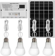 🌞 yinghao solar light indoor home with switches: powerful solar pendant lighting system for shed, barn, garden, camping – 12w solar panel, 4 hanging led bulbs, cell phone charger, 6000mah battery logo