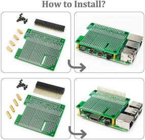 img 3 attached to 🛠️ DIGOBAY 3шт. Прототипный контроллерный щит: Набор для самостоятельной сборки для Raspberry Pi 4B 3B+ 3B 2B B+ A+