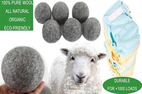 img 2 attached to 11-Pack Organic Wool Dryer Balls for Laundry - Reduce Drying Time, Wrinkles, and Chemicals | Hypoallergenic, Baby Safe, Unscented | Eco-friendly Alternative to Plastic Softeners