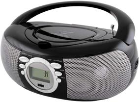 img 4 attached to 🎵 HANNLOMAX HX-321CD Portable CD/MP3 Boombox - AM/FM Radio, Bluetooth, USB Port for MP3 Playback, Aux-in (Black)