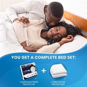 img 2 attached to 🛏️ Waterproof Queen Size Mattress Protector with Extra Pillow Protectors by Everlasting Comfort