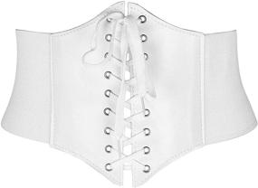 img 4 attached to 🦋 Elastic Waspie Corset Cincher Belt - Ayliss Women's Accessories