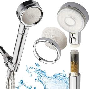 img 4 attached to 💦 LaserJet High Pressure Luxury Handheld Shower Head: DUAL Water Filters, On-Off Pause Switch, 72-inch Stainless Steel Hose & Bracket – Easy Cleaning, All-Chrome