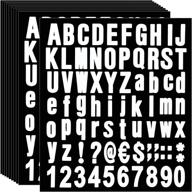 🏢 waynoda 770 pieces 10 sheets self adhesive vinyl letter number stickers kit - 1 inch alphabet & number decals for signage, kitchen, doors, business, address numbers (white) логотип