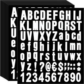 img 4 attached to 🏢 Waynoda 770 Pieces 10 Sheets Self Adhesive Vinyl Letter Number Stickers Kit - 1 Inch Alphabet & Number Decals for Signage, Kitchen, Doors, Business, Address Numbers (White)