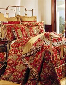 img 1 attached to 🎨 Red China Art 6-Piece King Comforter Set by Sherry Kline