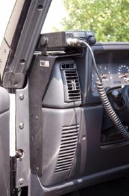 img 1 attached to Convenient and Durable: Rugged Ridge 13551.09 Black CB Radio Dash Mount