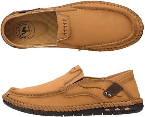 img 3 attached to 👞 CAMEL CROWN Flexible Leather Men's Loafers - Slip-On Shoes