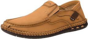 img 4 attached to 👞 CAMEL CROWN Flexible Leather Men's Loafers - Slip-On Shoes