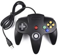 🎮 saffun classic n64 controller - wired usb pc gamepad joystick for windows pc mac linux raspberry pi 3 genesis higan (black) logo